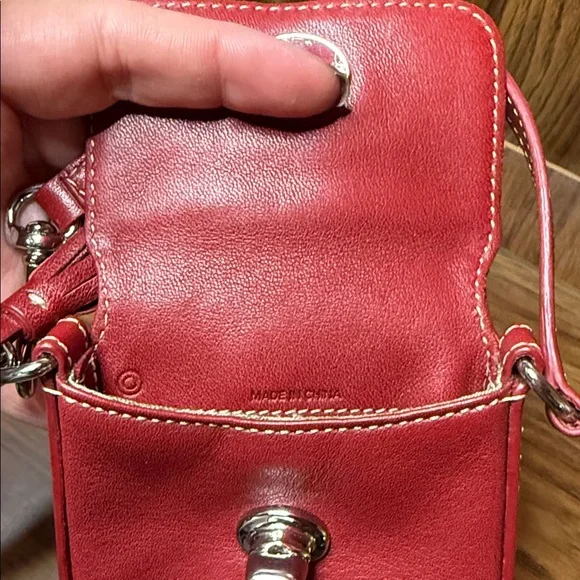 Coach Red Mini Pouch - Picture 4 of 7